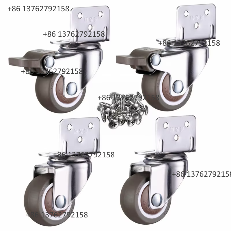 Furniture Hardware Replacement - ล้อหมุนยางนุ่มเงียบ 4 ชิ้น สำหรับเปลเด็ก รถเข็นเด็ก เฟอร์นิเจอร์