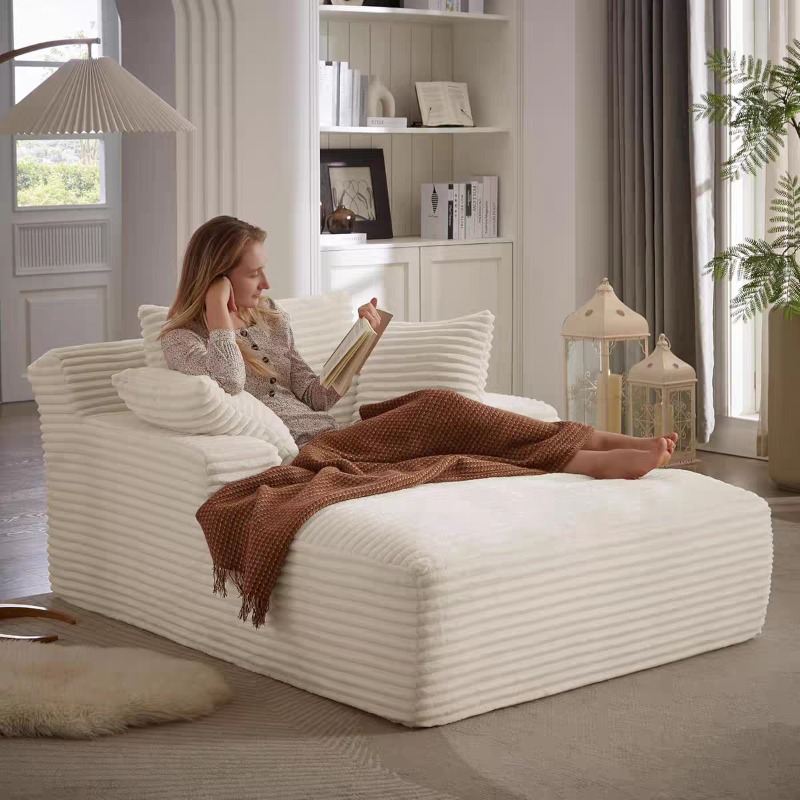 Furniture Hardware Amazon - โซฟาฟองน้ำอัดแน่น ผ้ากำมะหยี่ ปรับเอนได้ โครงสร้างไร้กรอบ โซฟาอัดแน่นแบบอเมซอน
