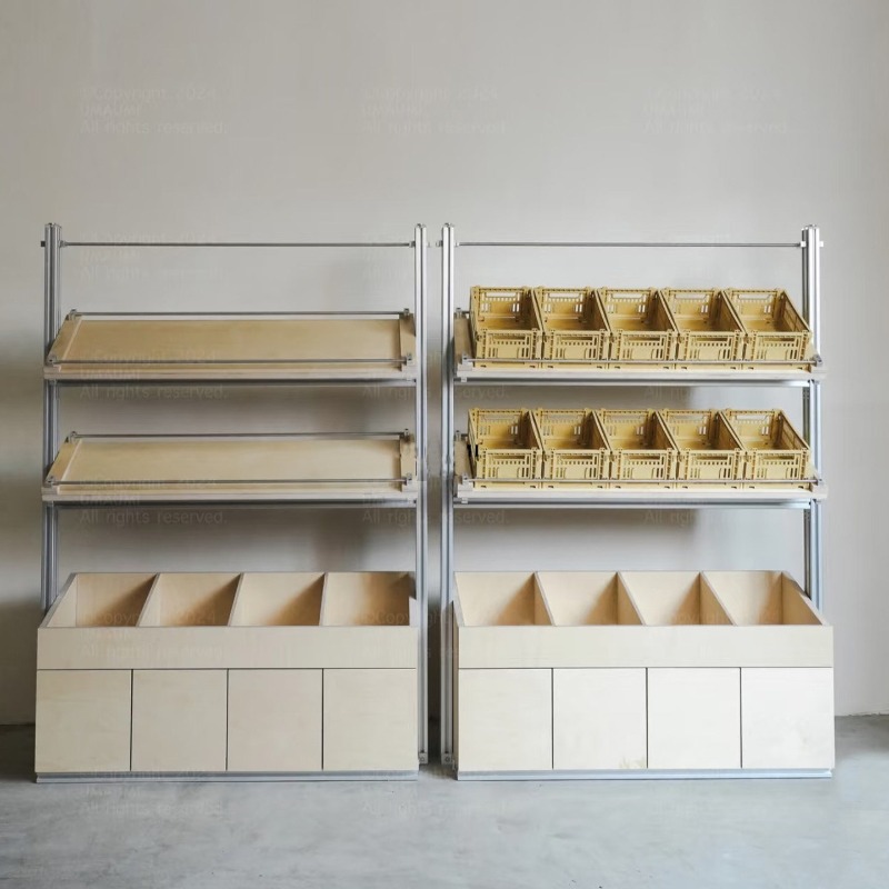 Furniture Hardware Shop - ชั้นวางสินค้าอลูมิเนียมแบบตั้งพื้นถึงเพดานสำหรับโชว์ตัวอย่างในห้างสรรพสินค้า บริเวณสำนักงาน หรือพื้นที่แสดงสินค้า
