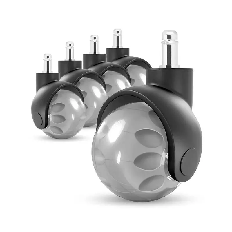 Furniture Screw Type - (5 ชิ้น) ล้อเก้าอี้สำนักงานแบบลูกบอลขนาด 2 นิ้ว วัสดุไนลอน