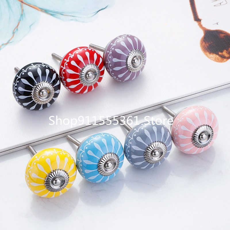 Unique Furniture Hardware - เซรามิค/Dresser Knobs สีขาวดึงตู้ Knobs/ห้องครัวที่ไม่ซ้ำกันประตูจับลูกบิดฮาร์ดแวร์เฟอร์นิเจอร์
