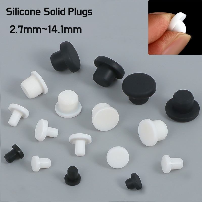 Furniture Screw Type - ปลั๊กซิลิโคนสีดำขาวแบบแข็ง 2.7~14.1 มม. ปลั๊กปิดรูแบบ T ปิดรูสกรูเฟอร์นิเจอร์