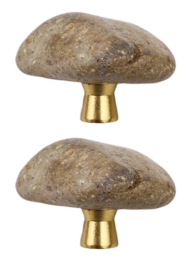 Unique Furniture Hardware - 2 ชิ้นที่ไม่ซ้ำกันสร้างสรรค์หินธรรมชาติมือจับประตูตู้ลิ้นชักดึงเฟอร์นิเจอร์ฮาร์ดแวร์อุปกรณ์เสริมสีสุ่ม