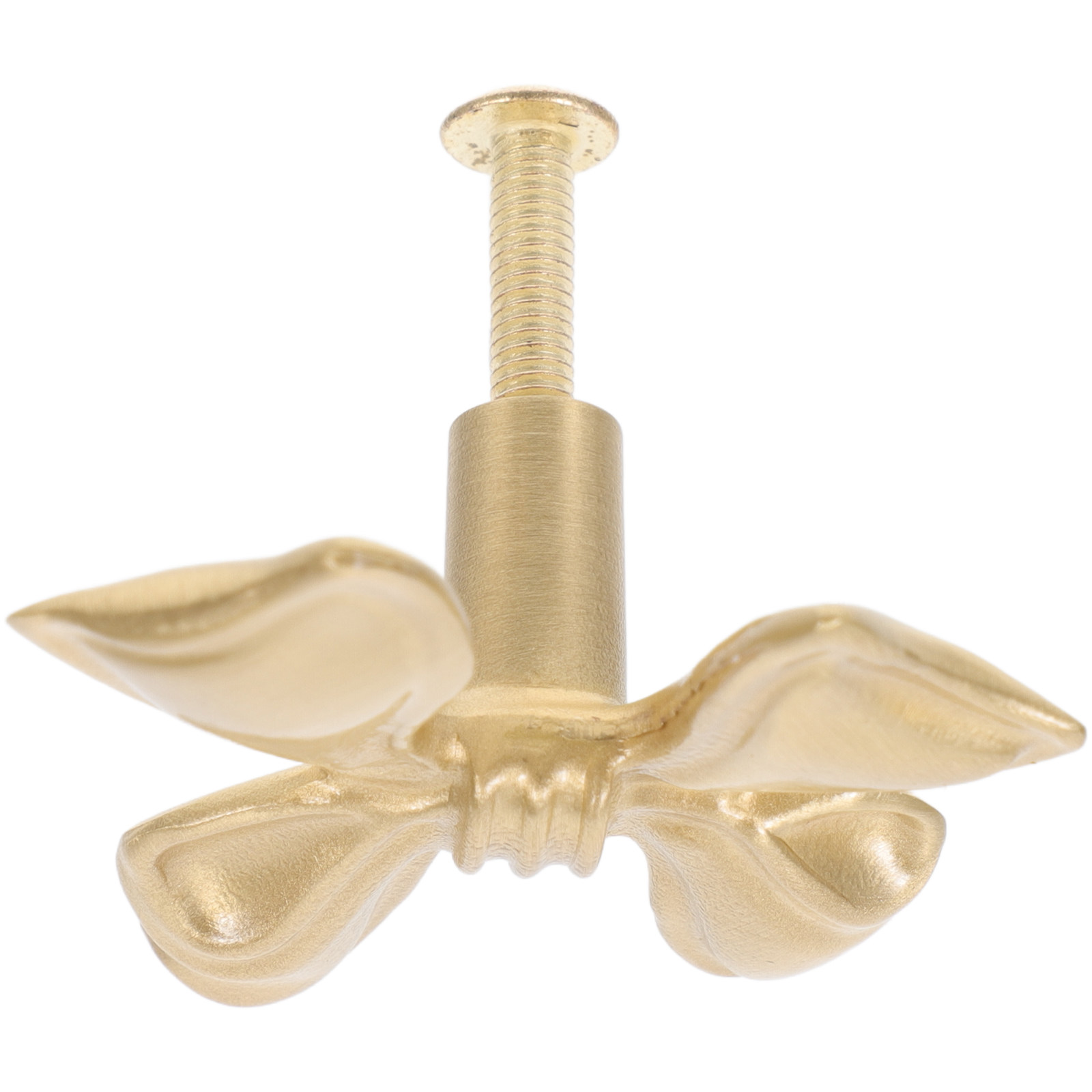Unique Furniture Hardware - มือจับลิ้นชักทองเหลืองรูปโบว์ มือจับตกแต่งสำหรับตู้เสื้อผ้า ตู้ลิ้นชัก ลูกบิดรูปโบว์ ฮาร์ดแวร์ประตูสไตล์วินเทจ เฟอร์นิเจอร์ดีไซน์เฉพาะ