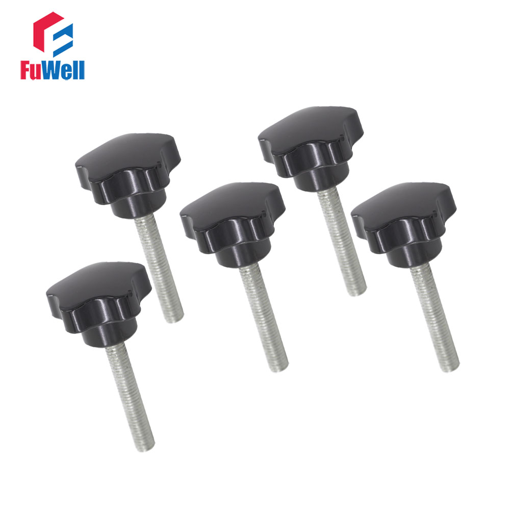 Furniture Screw Type - 5Pcs M6 X 60มม.Star ลูกบิดเปลี่ยนสกรูชนิด Clamping