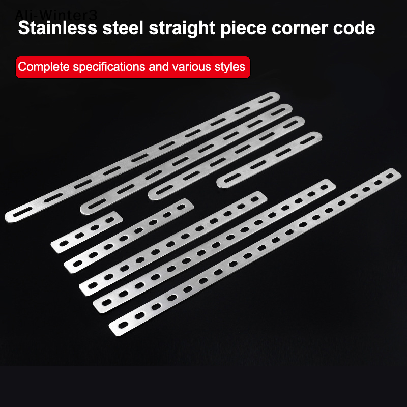 Shelf Bracket Pair - เหล็กฉากสแตนเลสแบบแบน สำหรับเชื่อมต่อ ซ่อมแซม ยึดติด ใช้กับเฟอร์นิเจอร์ ตู้