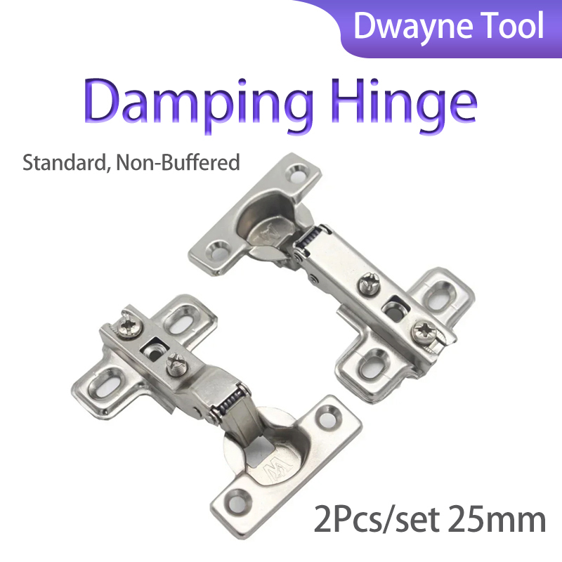 Cabinet Hinge Overlay - บานพับแบบมีโช้ค 2 ชิ้น/ชุด 25 มม. แบบปิดเต็ม/ครึ่ง