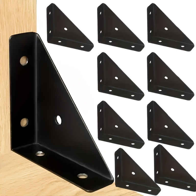 ชุดขายึดรูปสามเหลี่ยมสีดำขนาดใ - Shelf Bracket Pair บทวิจารณ์และราคา