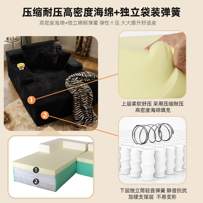 โซฟาฟองน้ำอัดแน่น ผ้ากำมะหยี่  - Furniture Hardware Amazon บทวิจารณ์และราคา