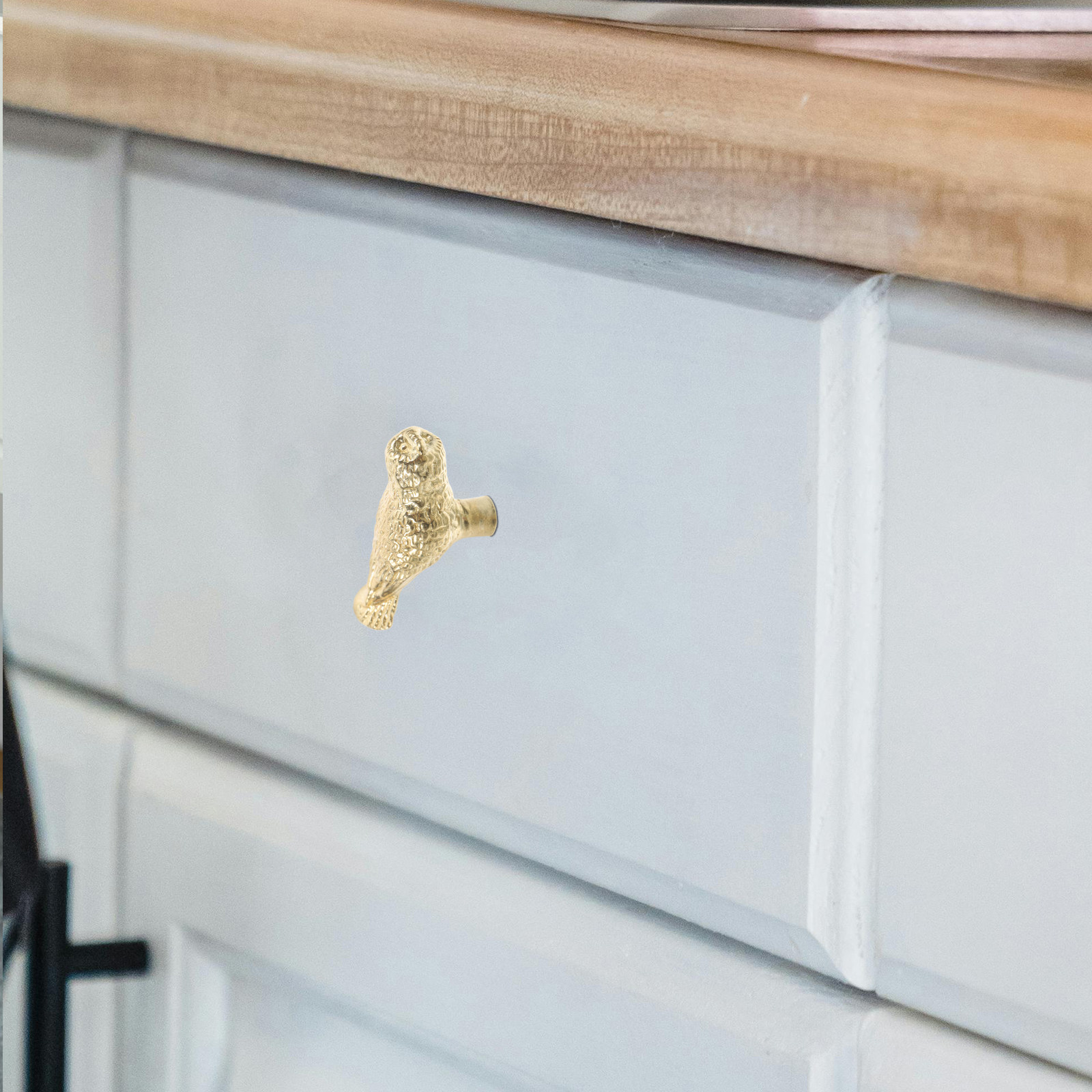 มือจับตู้ทองเหลืองลายนกฮูก 2 ช - Unique Furniture Hardware บทวิจารณ์และราคา