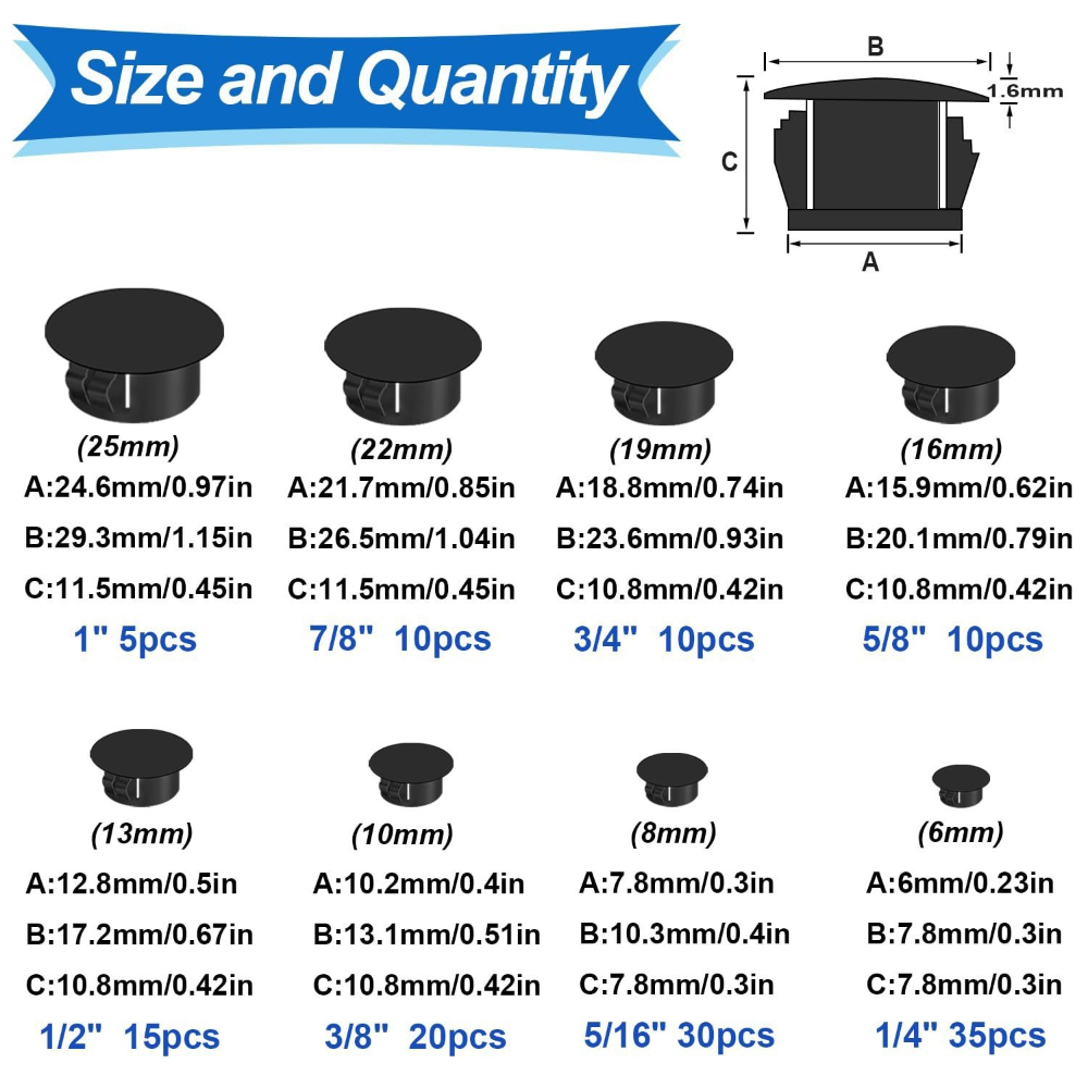 ฝาปิดรูแบบสกรู 135 ชิ้น สำหรับ - Furniture Screw Type บทวิจารณ์และราคา