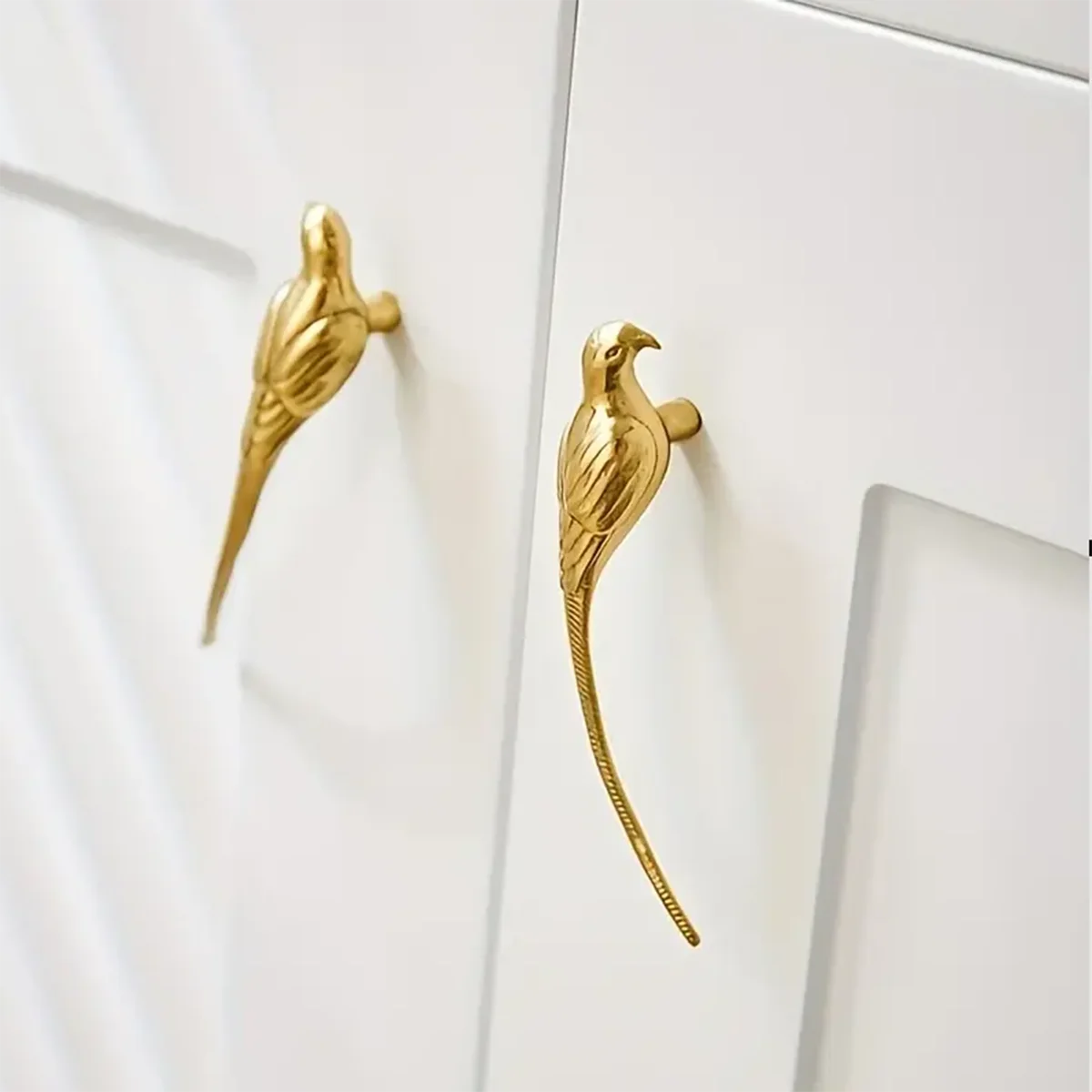 ที่จับลิ้นชักรูปนกสีทอง - ที่จ - Unique Furniture Hardware บทวิจารณ์และราคา