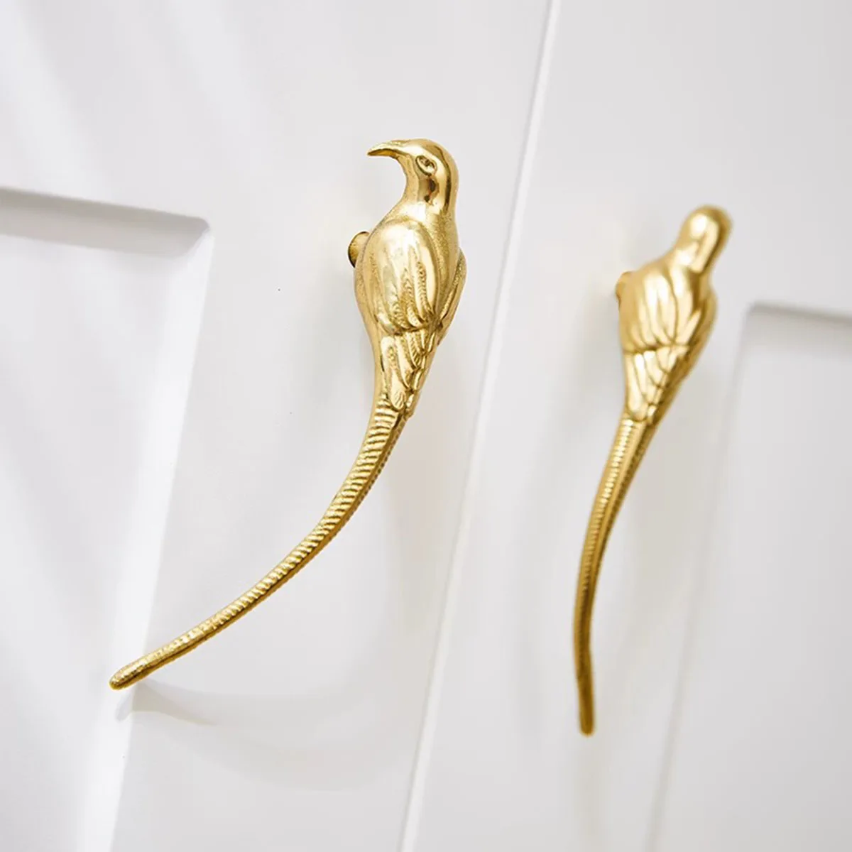 ที่จับลิ้นชักรูปนกสีทอง - ที่จ - Unique Furniture Hardware บทวิจารณ์และราคา
