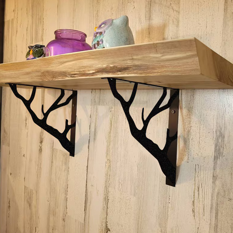 2PCS ชั้นวางโลหะรูปกิ่งไม้สีดำ - Shelf Bracket Pair บทวิจารณ์และราคา