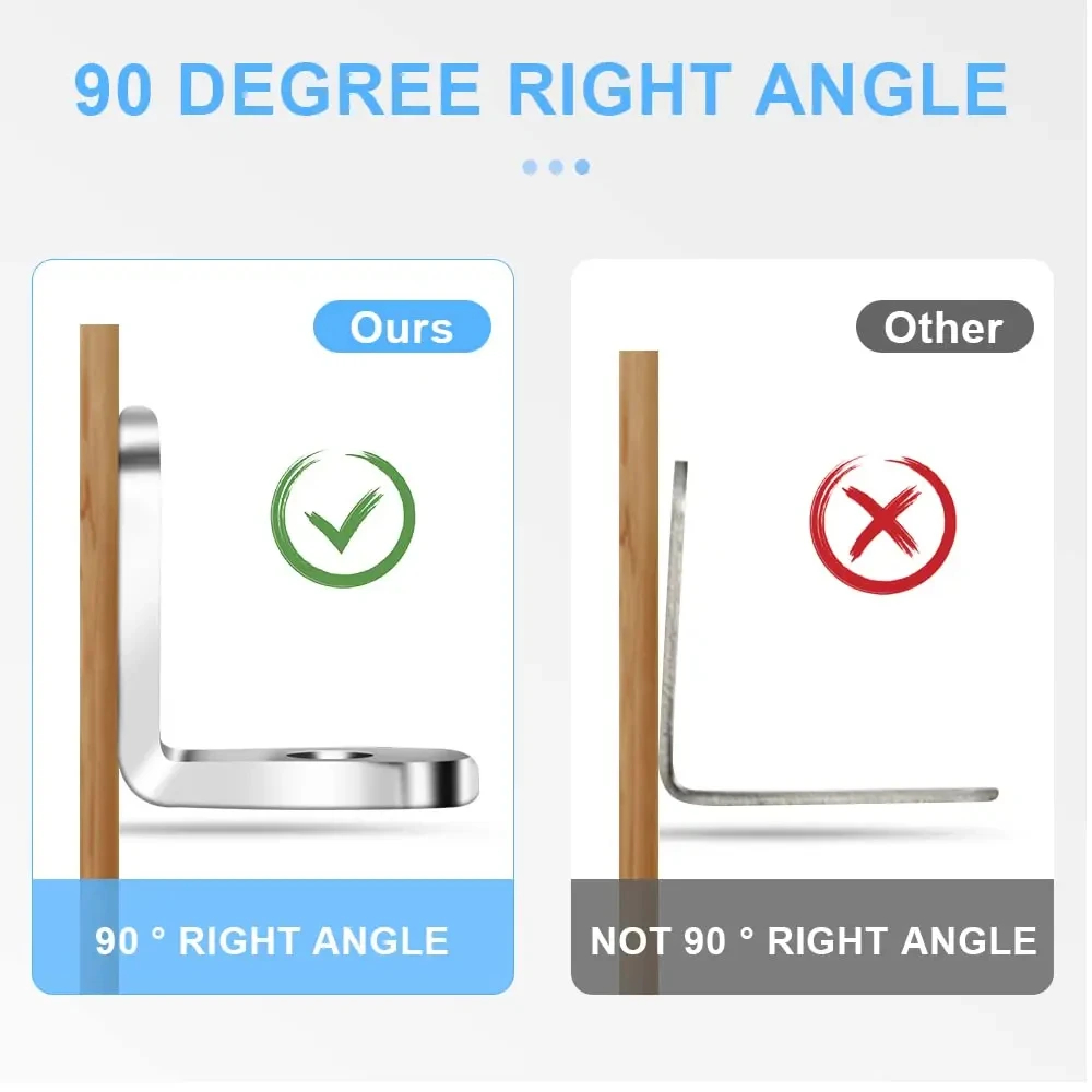 เหล็กฉากสแตนเลสแบบ L พร้อมสกรู - Shelf Bracket Pair บทวิจารณ์และราคา