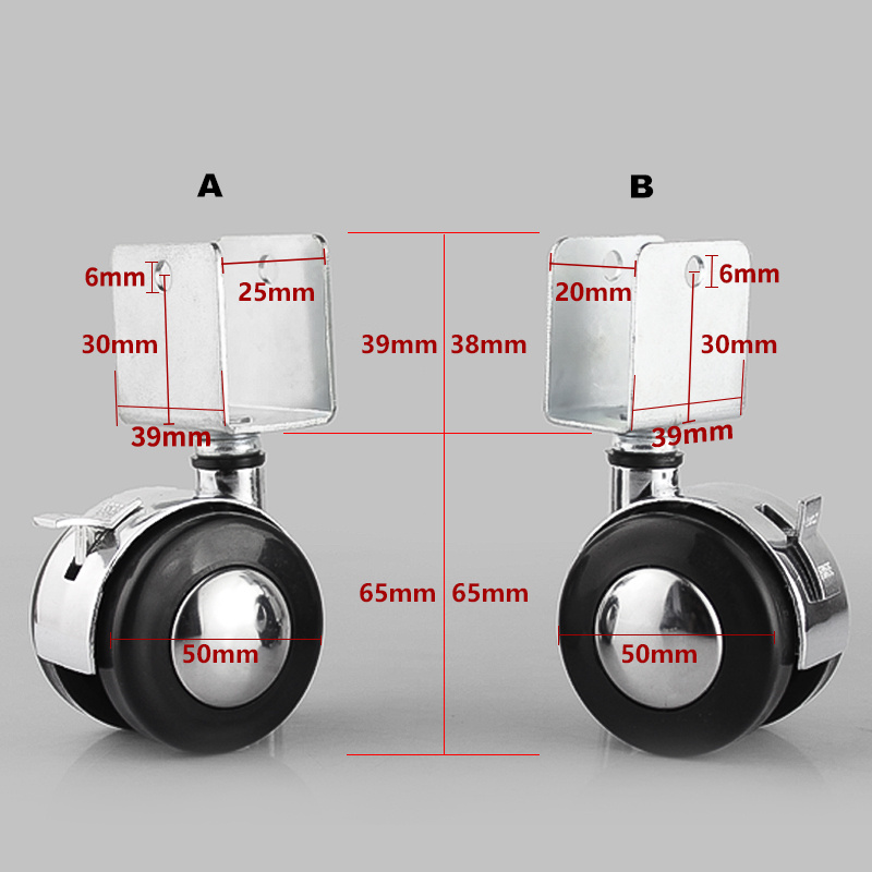 4 ชิ้นยี่ห้อใหม่ 2 นิ้วล้อเปล  - Brand Hardware Furniture บทวิจารณ์และราคา