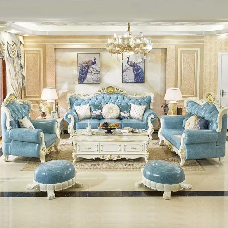Z โซฟาสไตล์ฝรั่งเศสหรูหราหนังย - Z. A. Furniture บทวิจารณ์และราคา