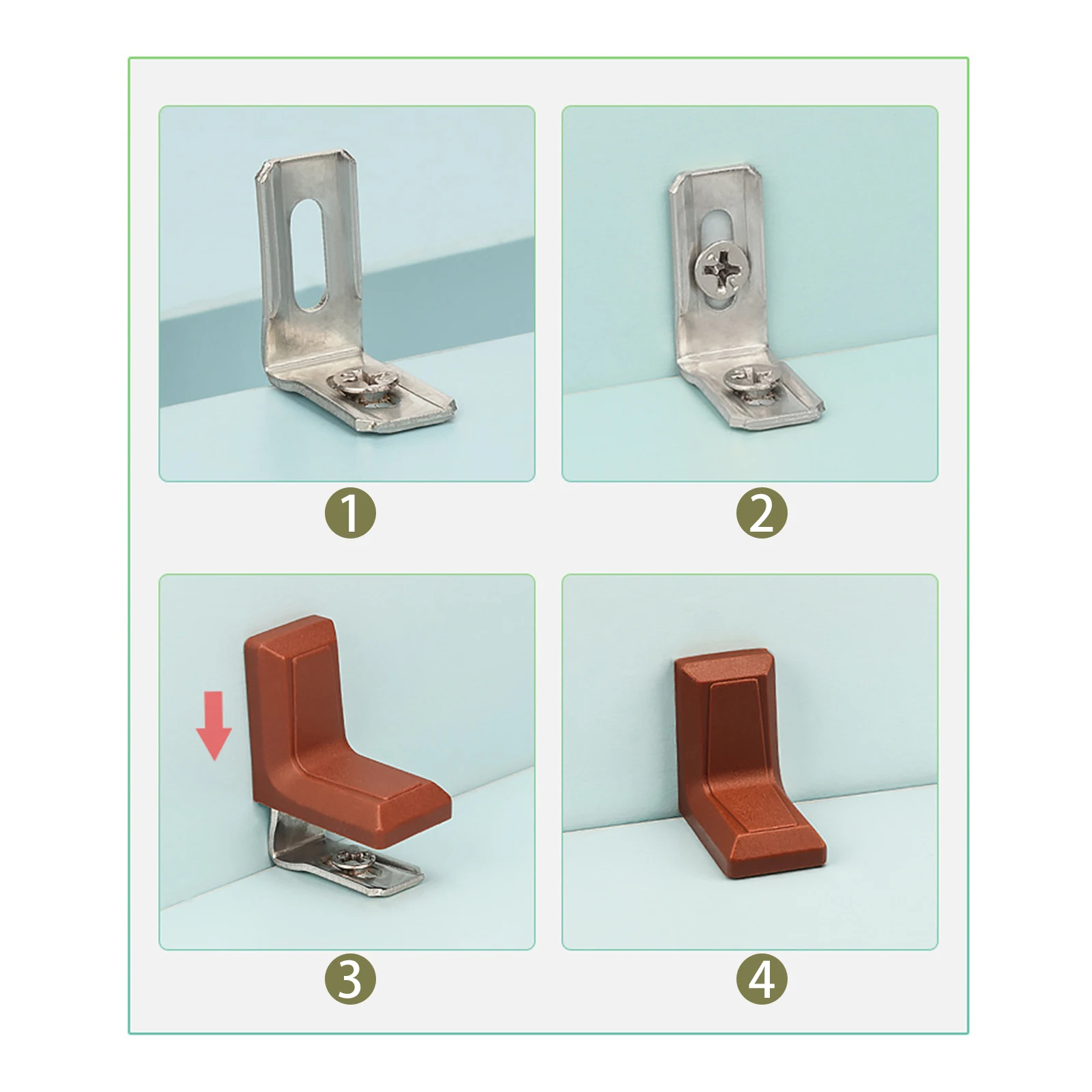 20 ชิ้น 90 องศา L รูปร่างวงเล็ - Shelf Bracket Pair บทวิจารณ์และราคา