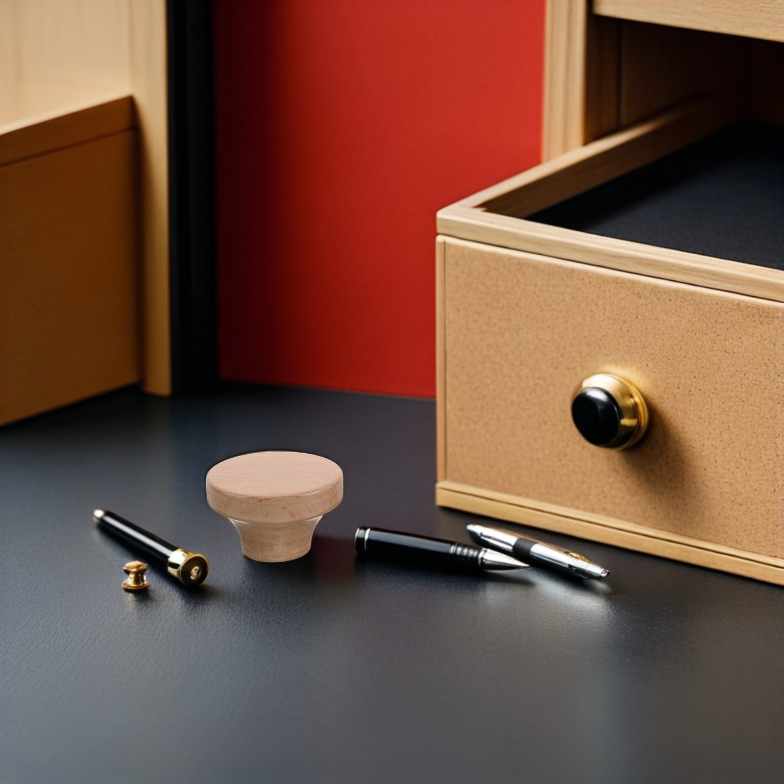 มือจับตู้ไม้เนื้อแข็งทรงกลม 4  - Furniture Hardware Replacement บทวิจารณ์และราคา