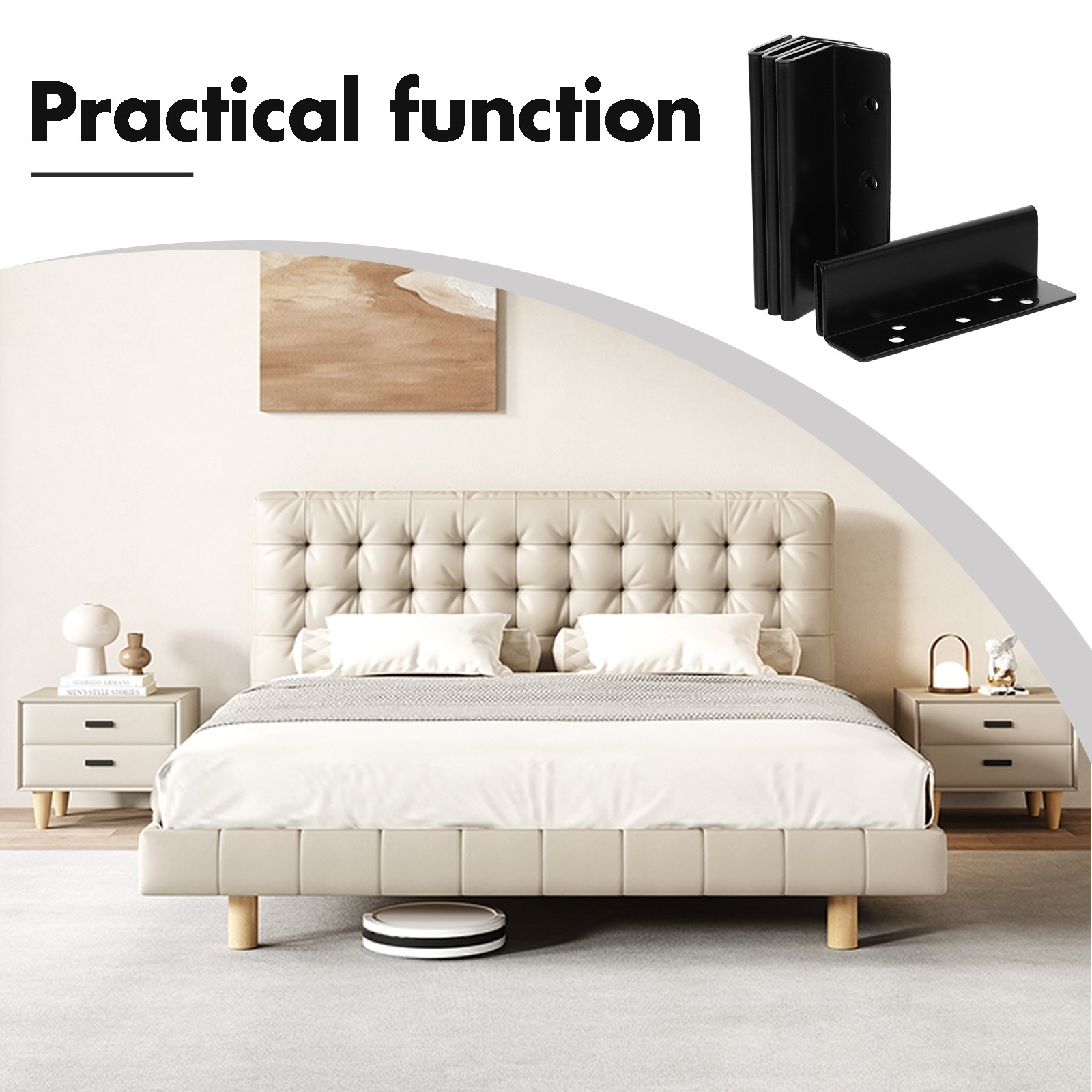 ชุดขายึดราวเตียง 4 ชิ้น อุปกรณ - Furniture Hardware Replacement บทวิจารณ์และราคา